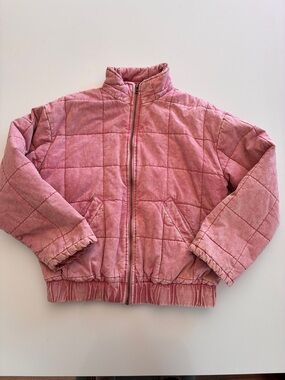 SO-Pink Quilted Jacket-Medium Weight-Transition Season-Size XS